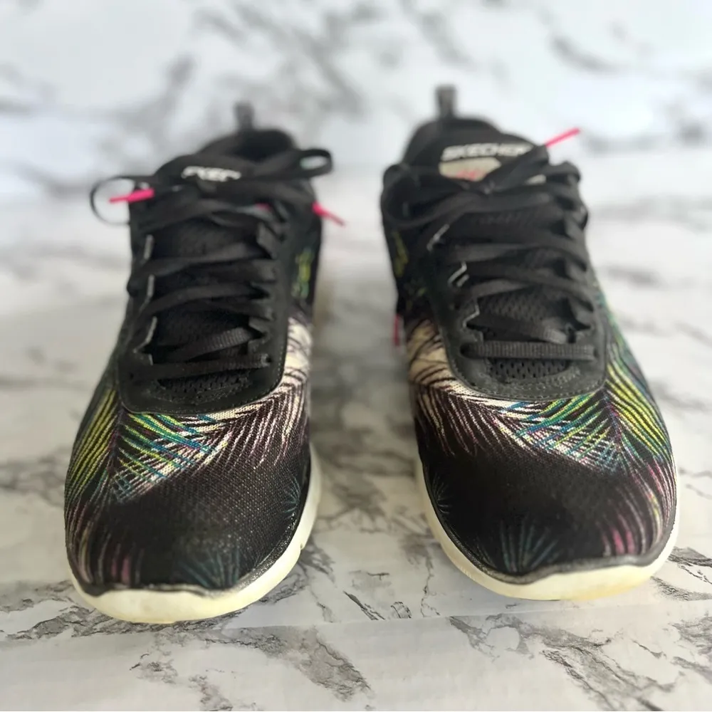Skechers Flex Appeal 2.0 Black Tropical Breeze Sneakers 11 - Image 2