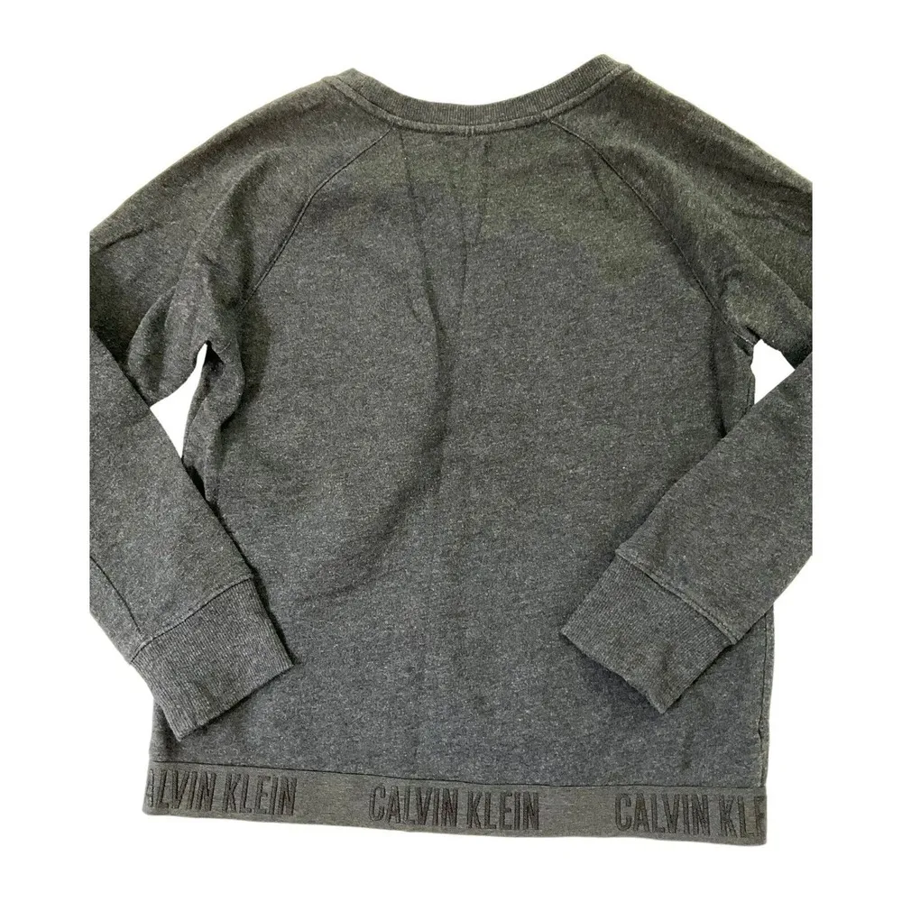 Calvin Klein Women Size Small Gray Sweatshirt Sleepwear (32-398) - Image 2