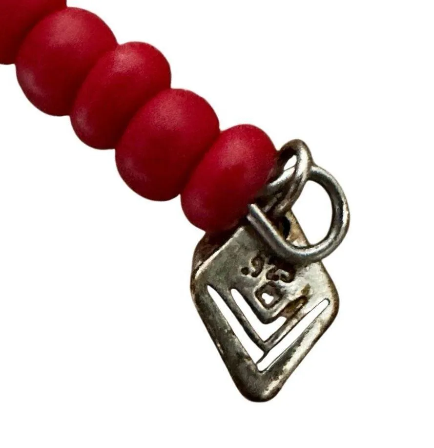 Silpada Red Coral & Sterling Silver Choker Necklace - Image 7