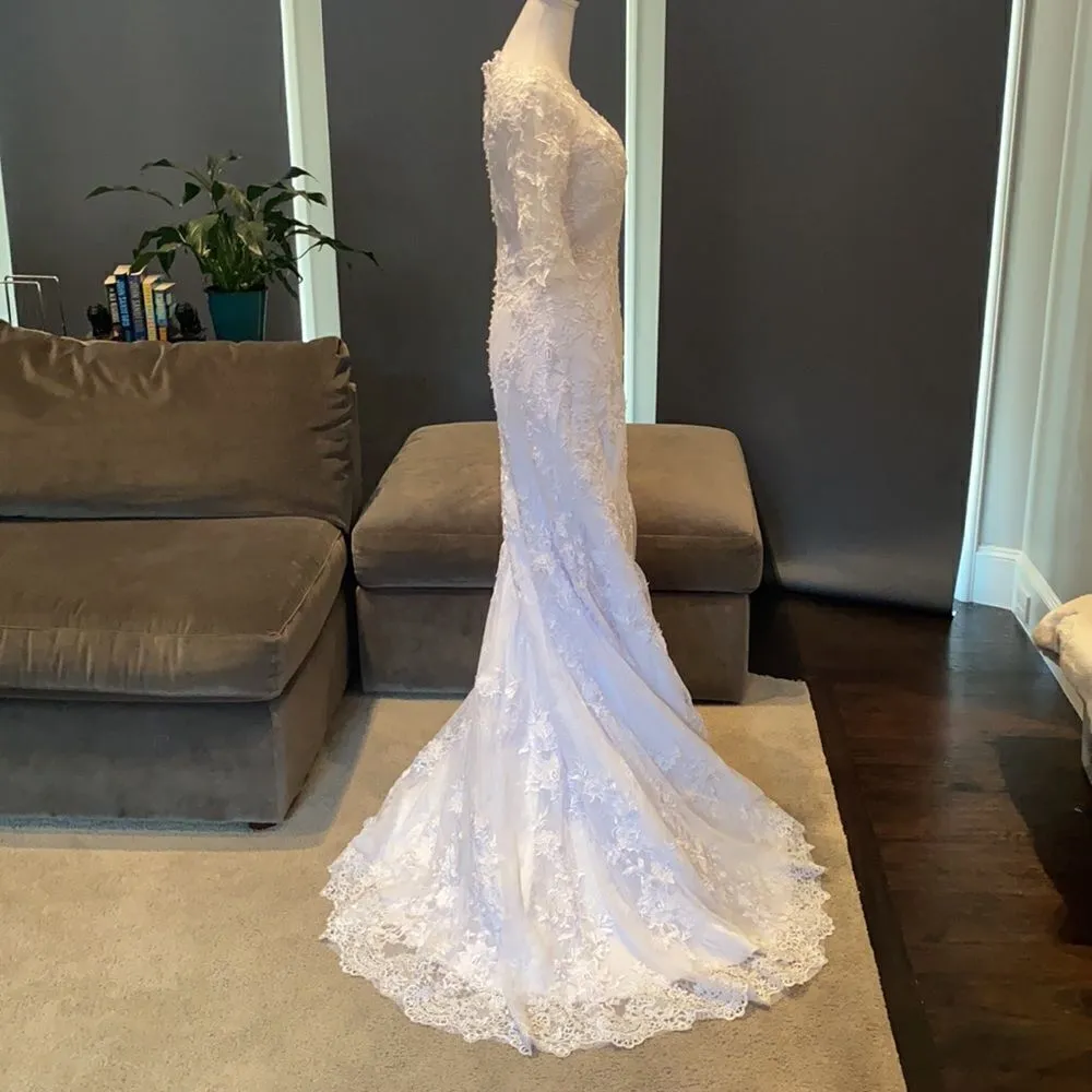 Women’s White Wedding Dress Size S - Image 10