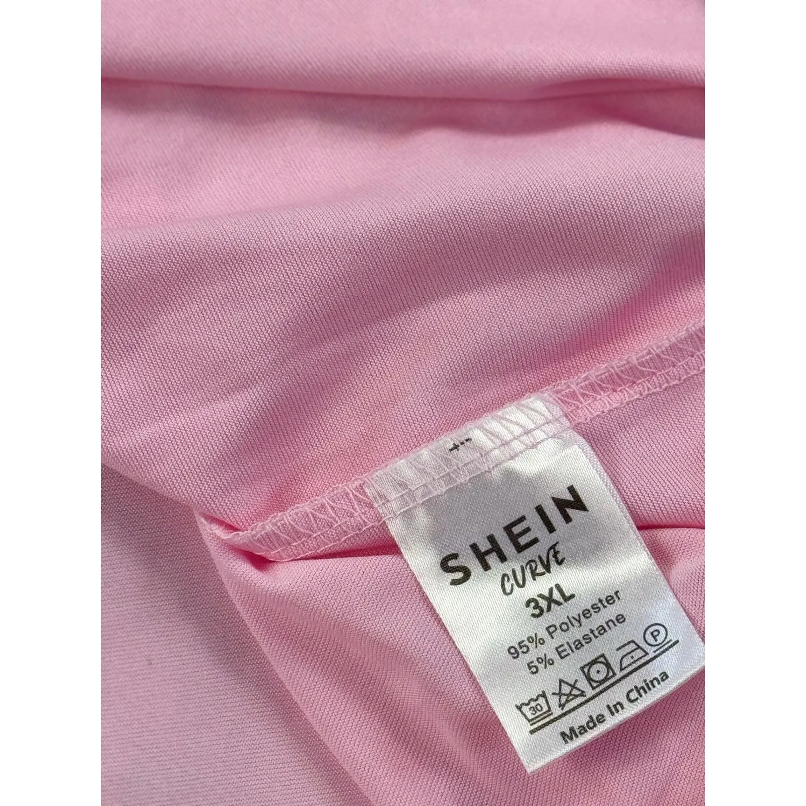 SHEIN Curve Pink‎ "Let Them" Graphic Tee & Black Butterfly Biker Shorts Set 3XL - Image 7