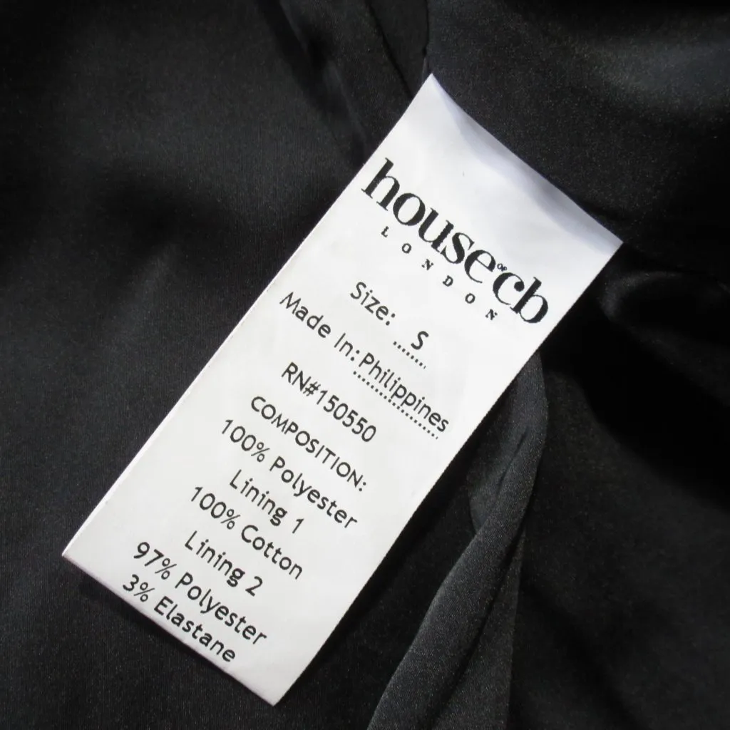 NWT House of CB Contessa in Black Strapless Satin Corset Midi Dress S - Image 5