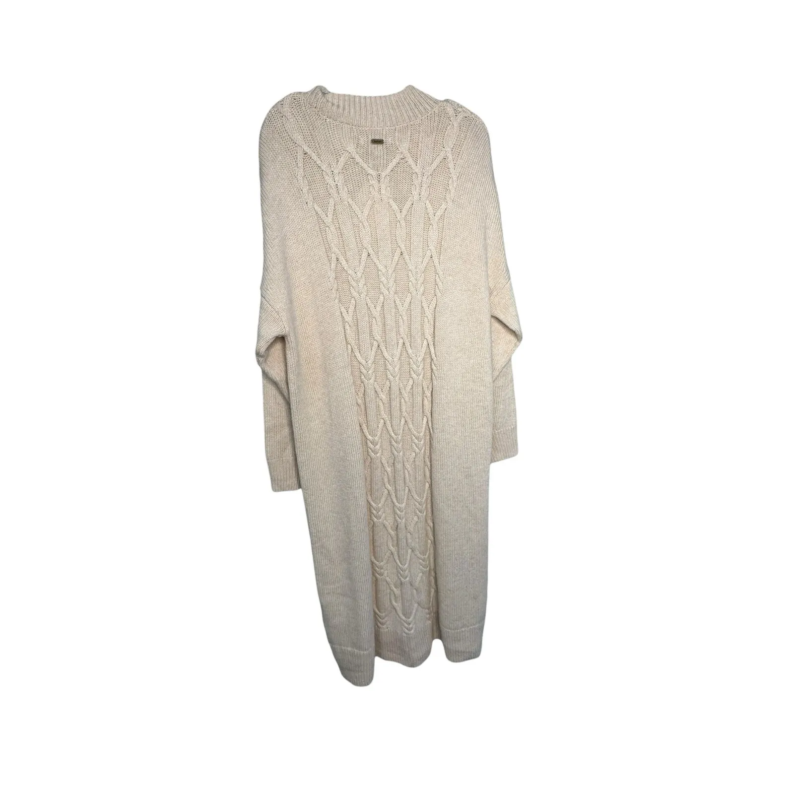 Barbour NWT Elisha Long Dleeve Wool Blend Sweater Dress in White Pepper Size 12 - Image 4