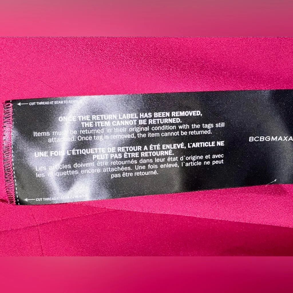 NWT BCBGMaxAzria Gracie One Shoulder Chain Gown Column Dress Beet Women Size 12 - Image 5