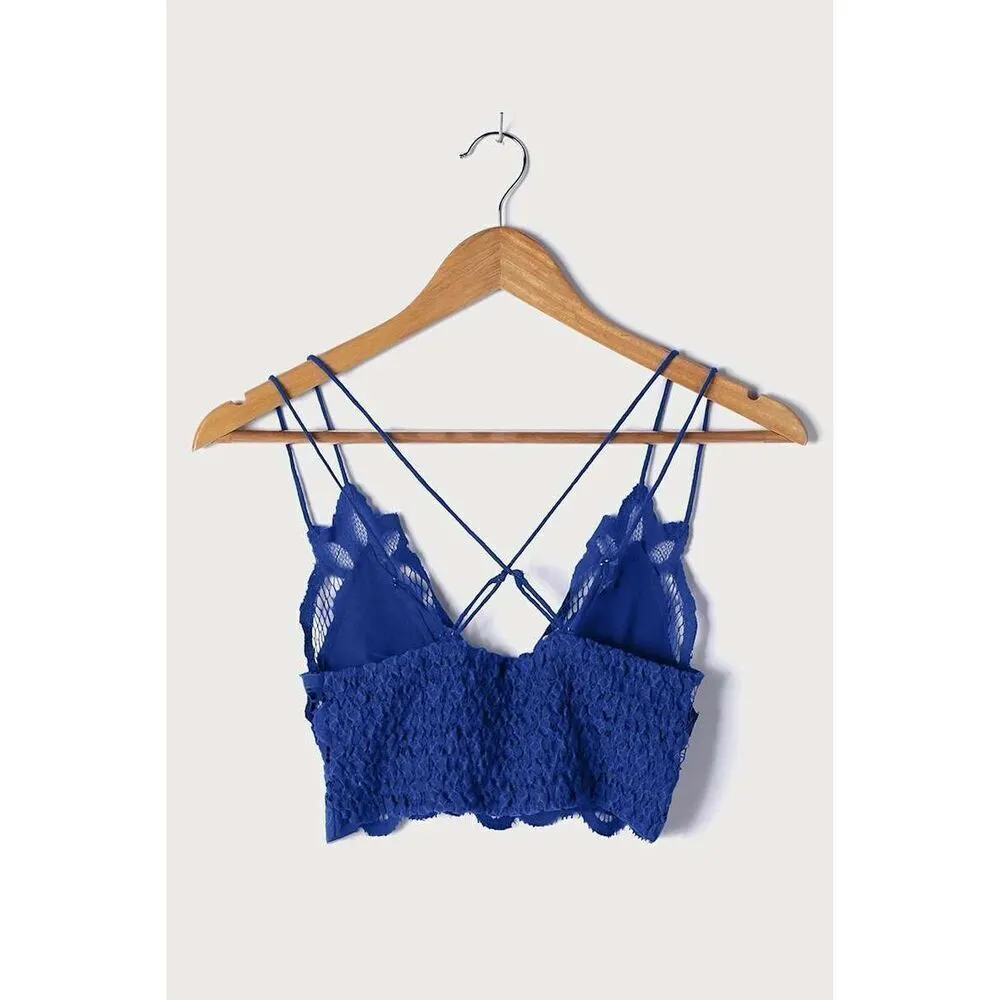 ✨Free People Adella Blue Lace Sz Large Bralette✨ - Image 7