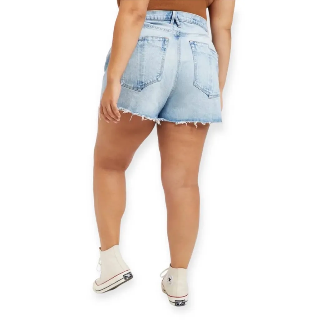 Good American Good 90’s Denim Shorts High Waisted size 24 Plus NWT Indigo Jean - Image 2