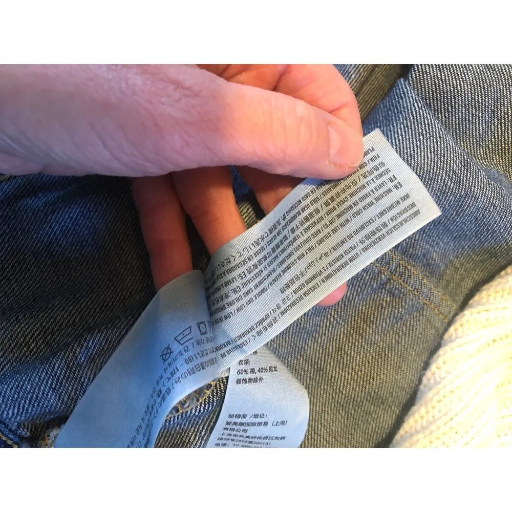 Abercrombie & Fitch EUC Women's Knit Lined Denim Jacket - Size Small - Image 6