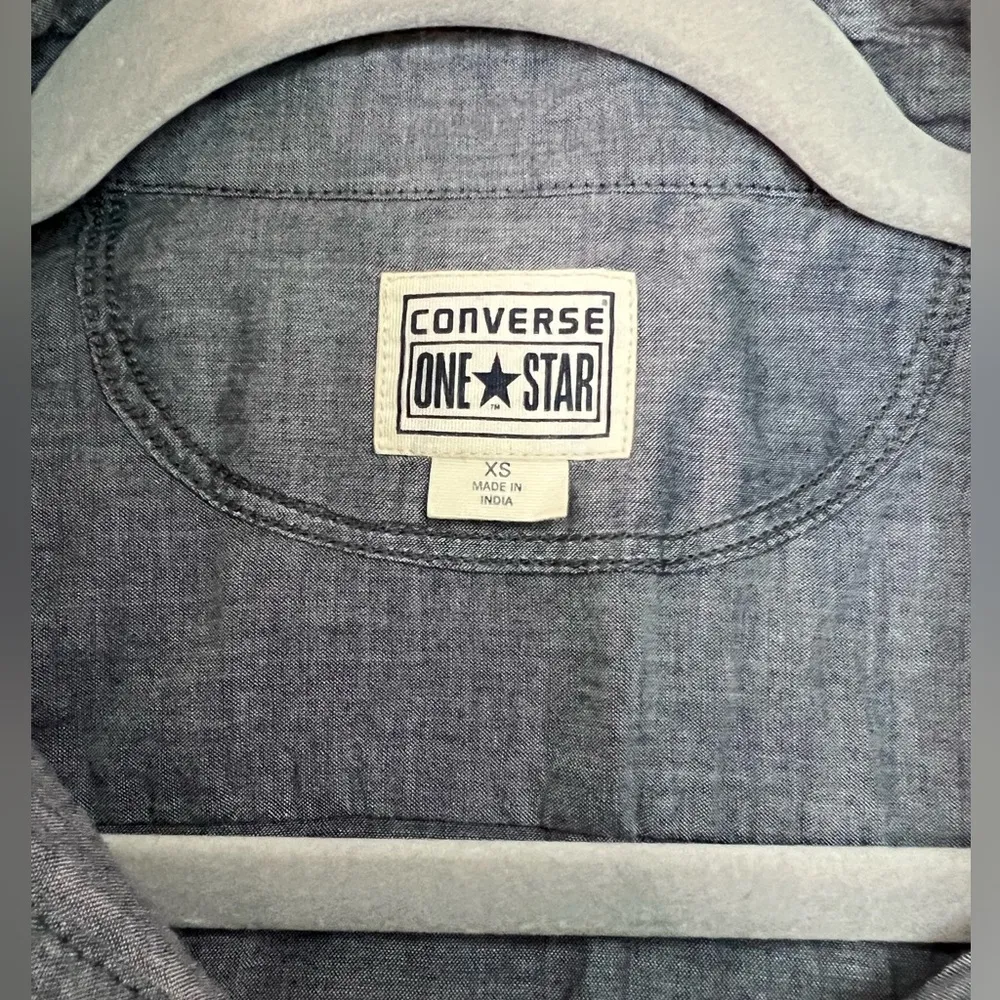 Converse One Star Shirt Dress Denim Size Extra Small - NWT - Image 2