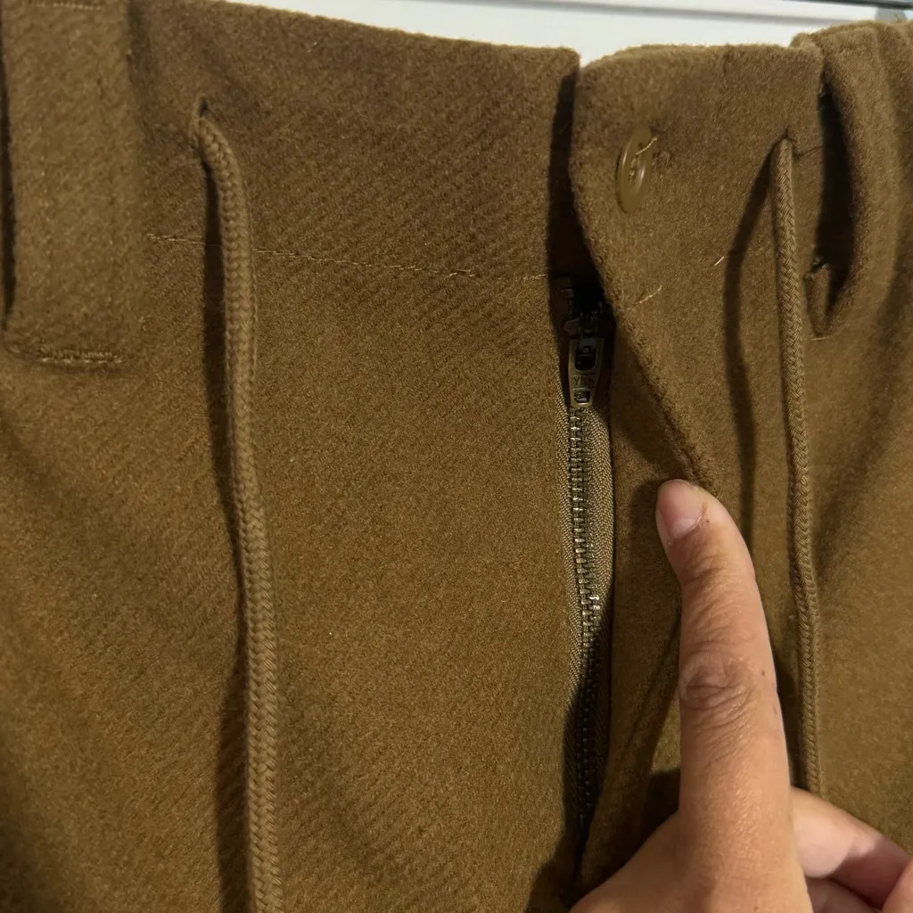 NWOT Free People Charli‎ Wool Longline Cargo Shorts In Bronze Brown Size Small - Image 3