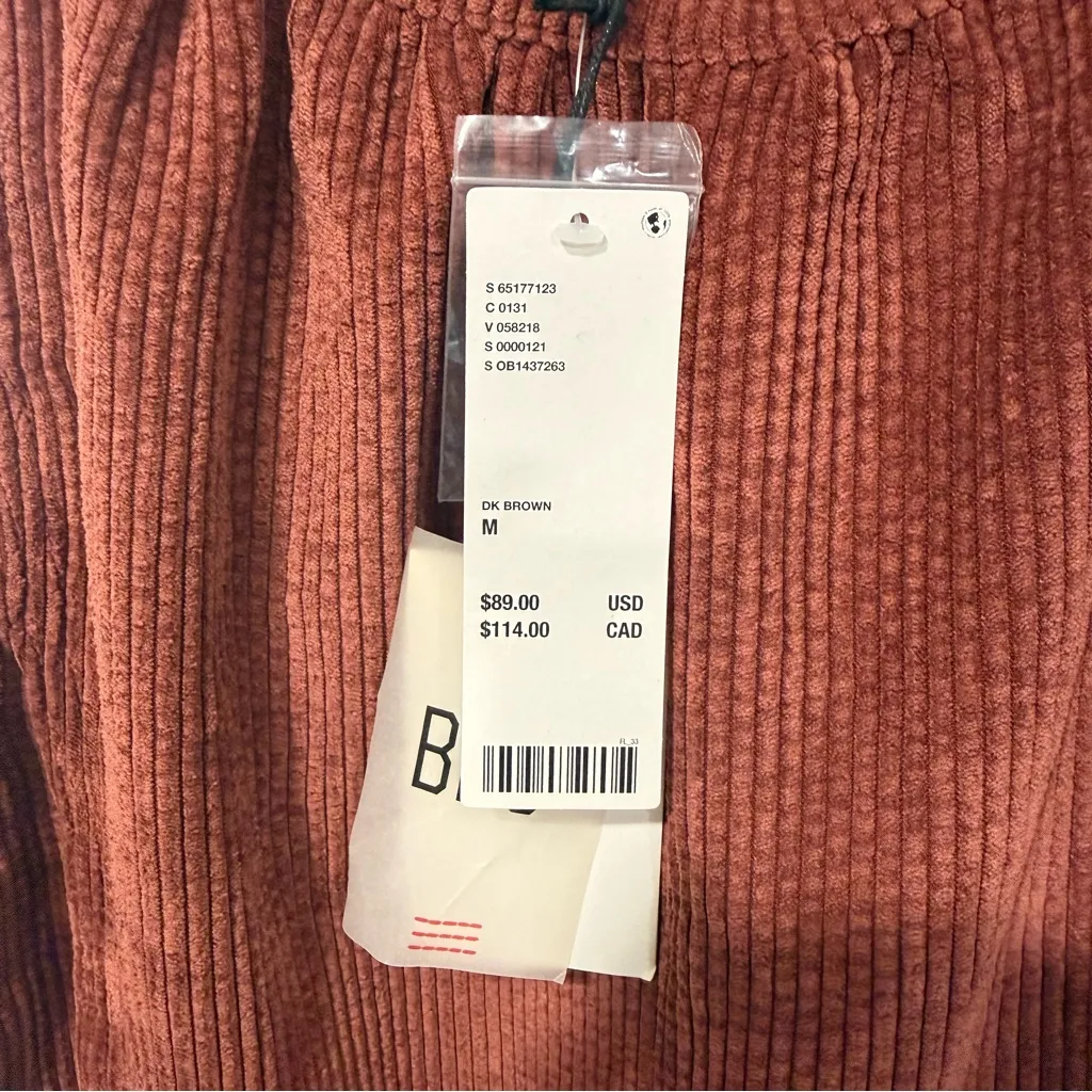 BDG Urban Outfitters Georgie Dark Brown Corduroy Jumpsuit M - Image 4