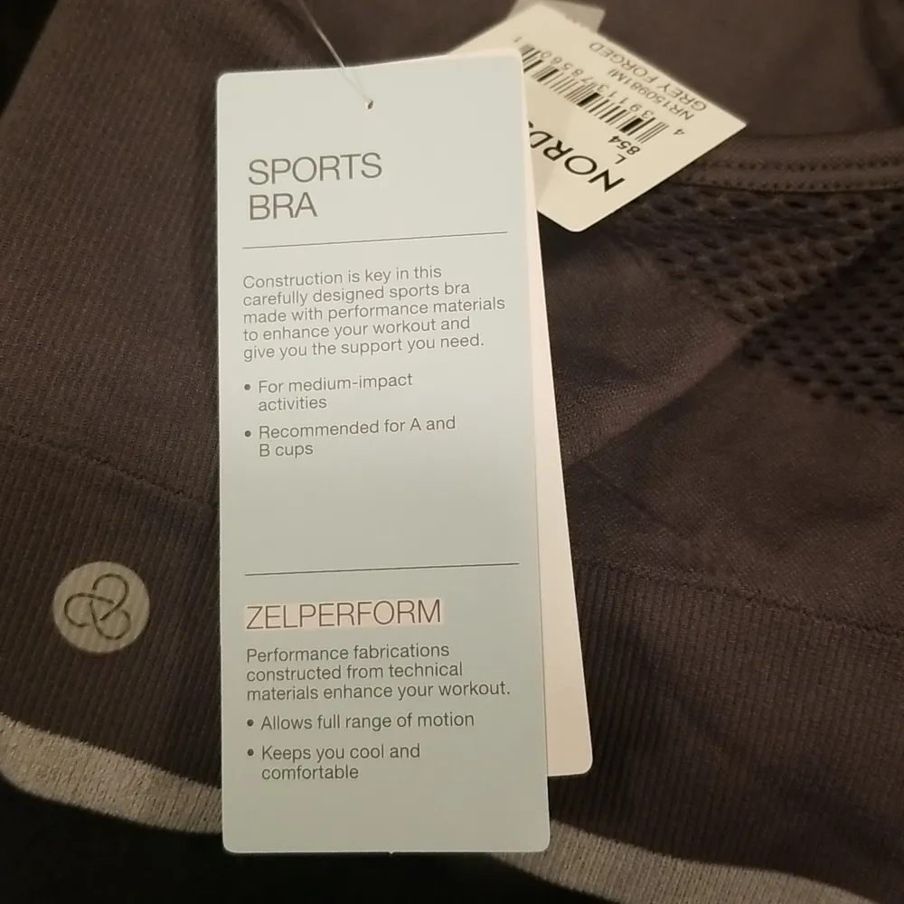 💕ZELLA💕 Pulse Seamless Sports Bra ~ Grey Forged Large L NWT - Image 12