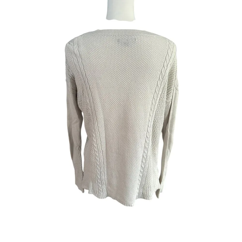 American Eagle Cream sweater Small Light weight - Image 2