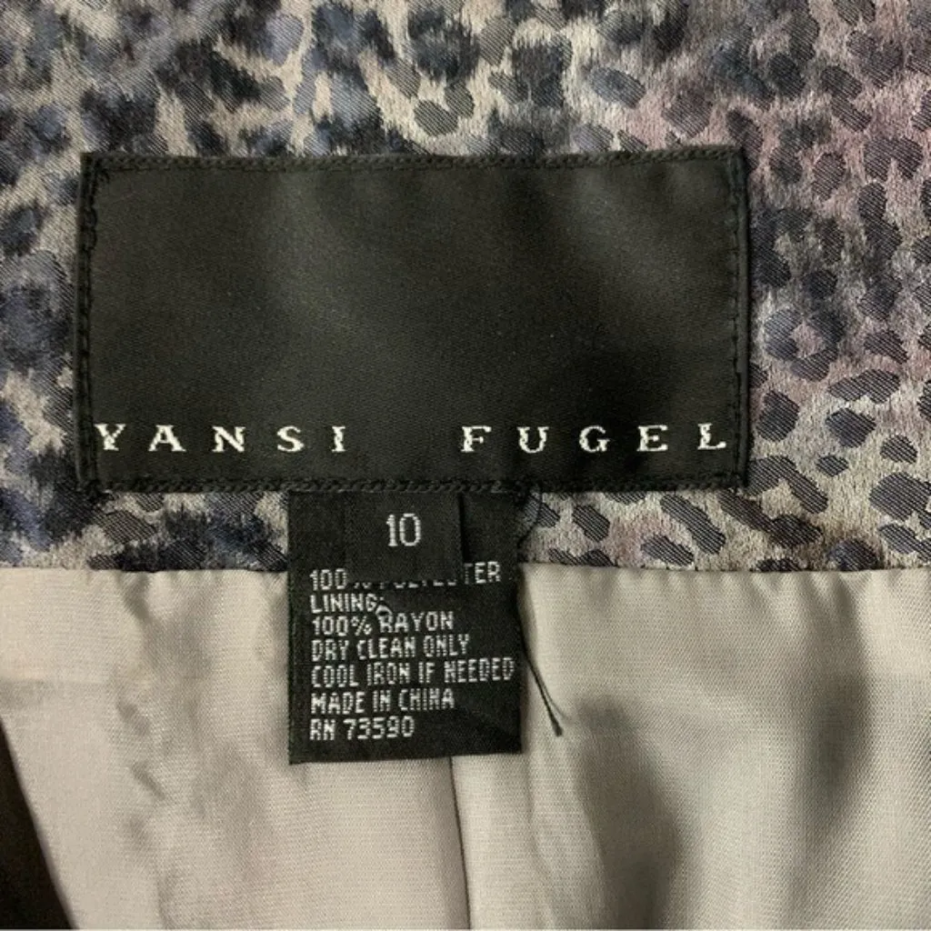 Yansi‎ Fugel Blazer Gray 10 Womens Office Career Minimalist - Image 5