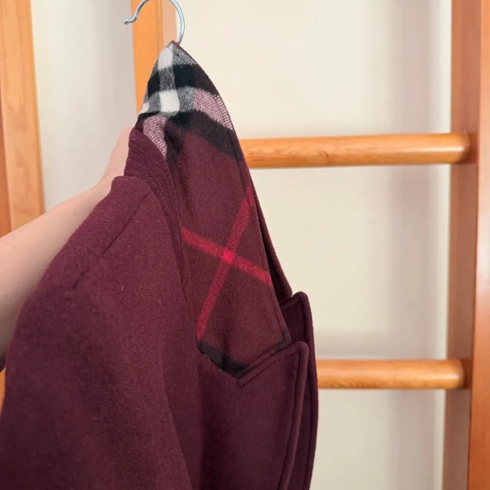 Burberry Cairndale Cashmere Coat US0 UK2 IT34 Currant Eggplant Wine Burgundy - Image 4