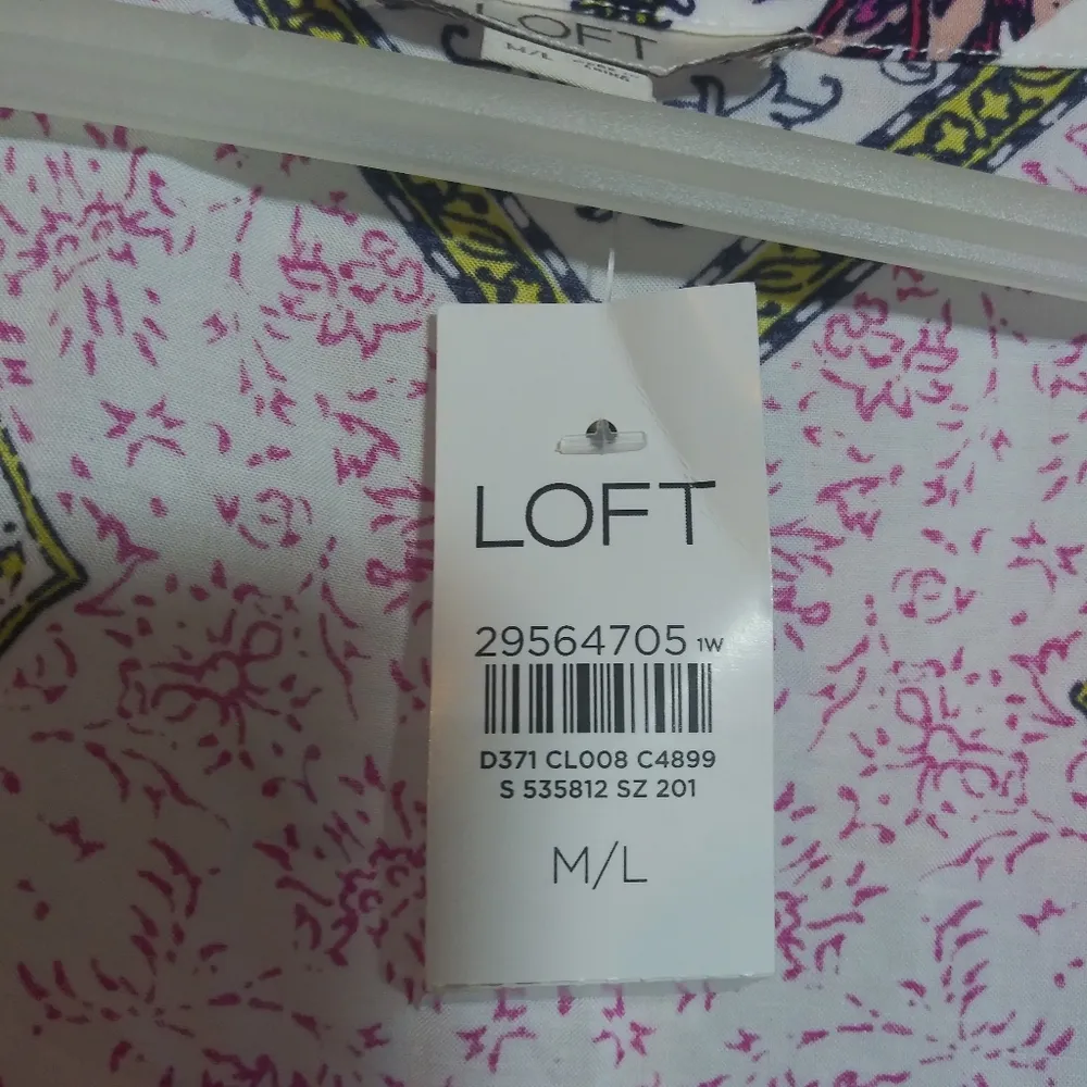 Loft Paisley Floral Patterned Open Front Kimono Cover Up Boho Size M/L - Image 6