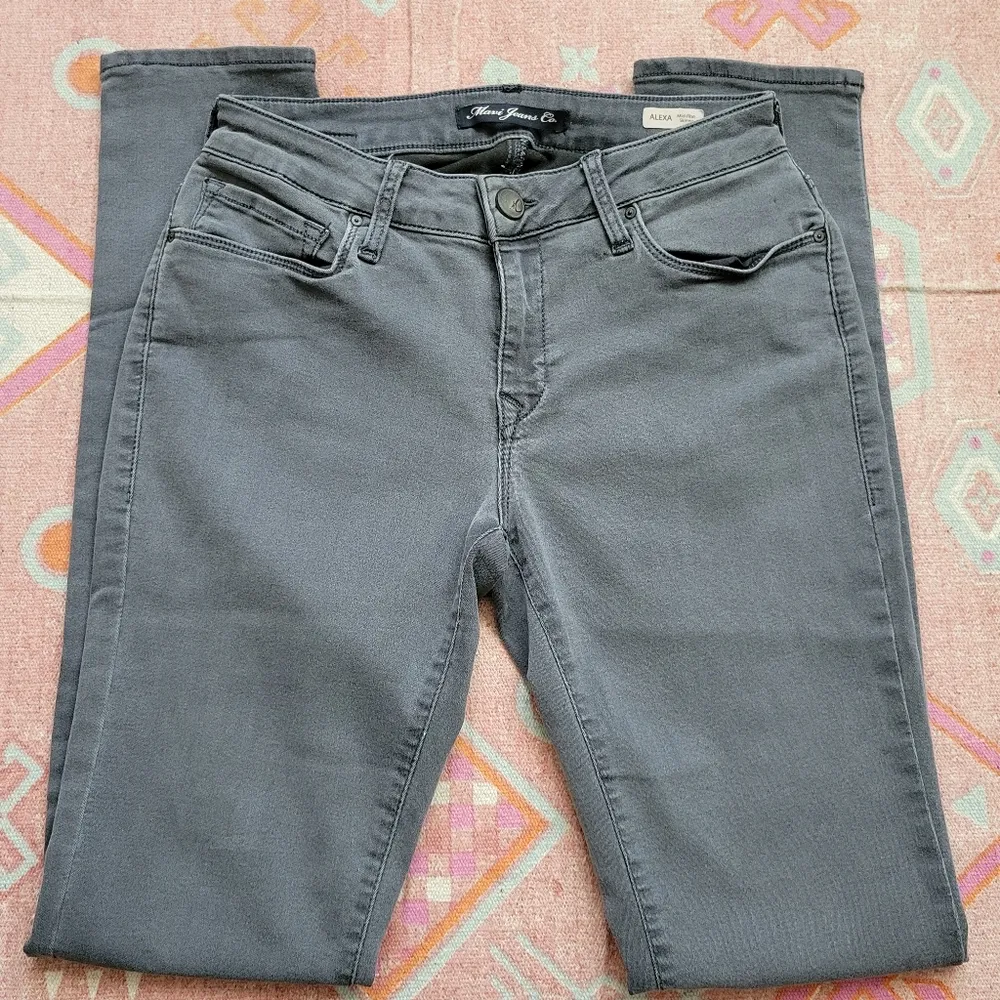 Nordstrom's Mavi Jeans charcoal Alexa mid rise skinny jeans size 28/6 - Image 4