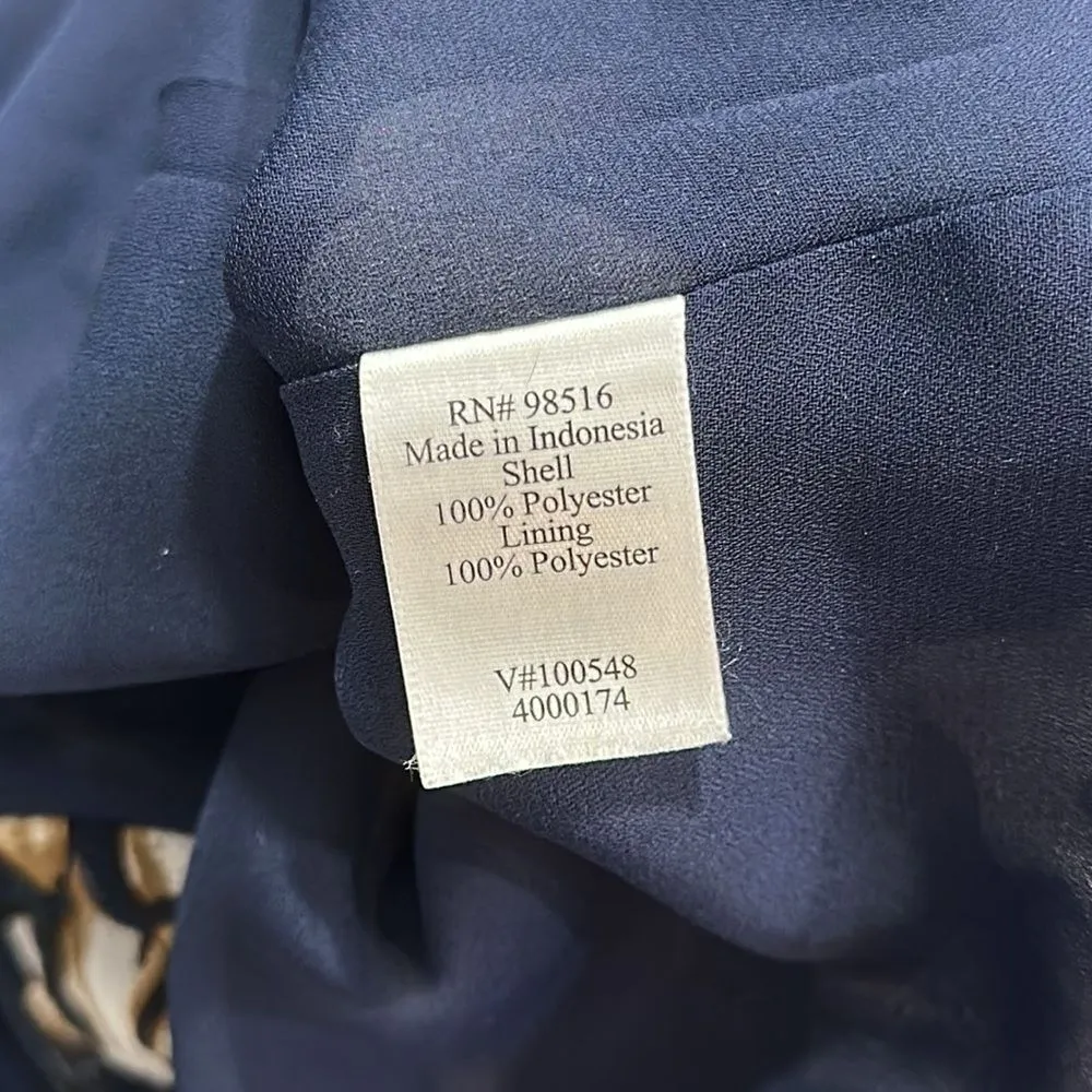 Pleated Blouse Floral Print Short Sleeve Sz PS - Image 9