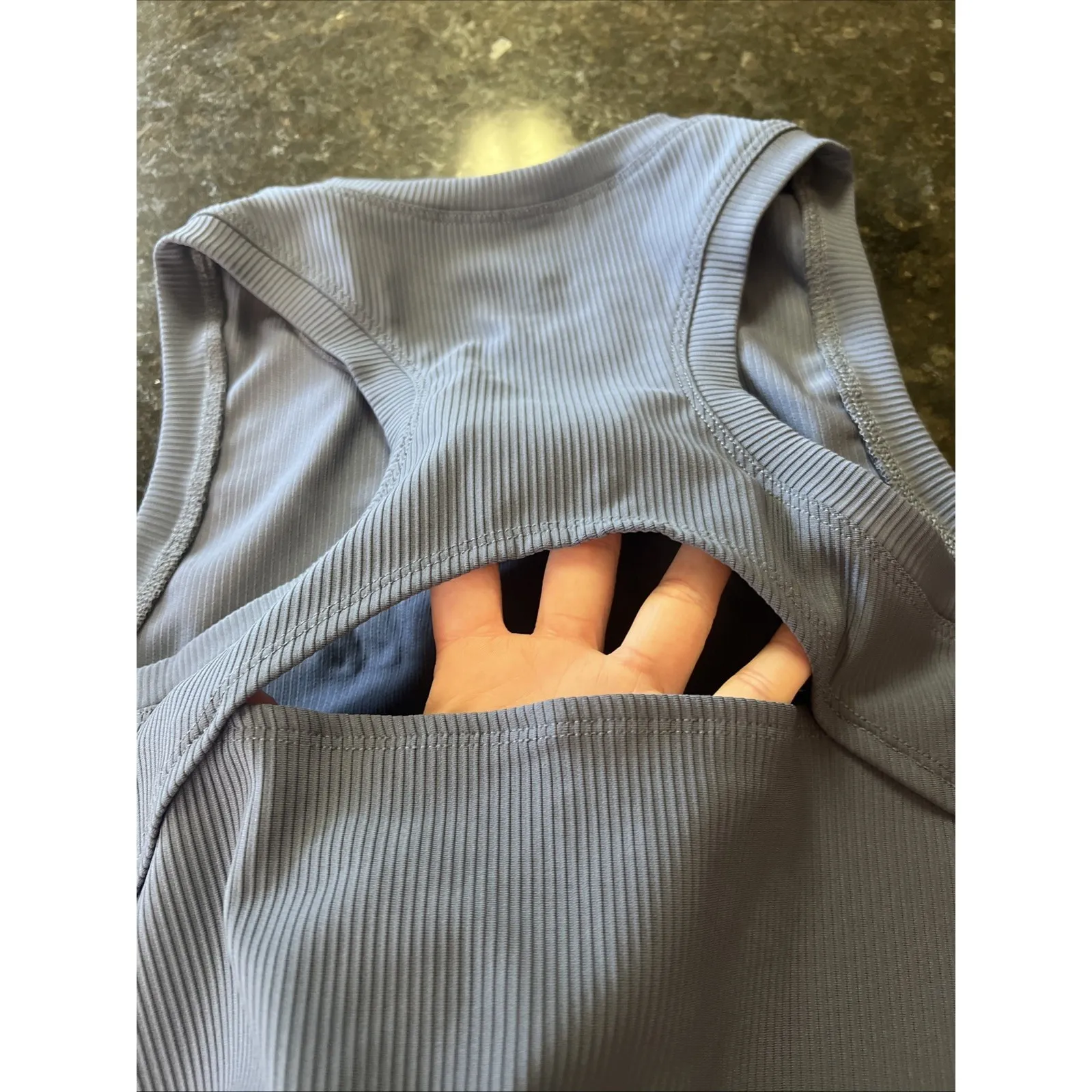 Freely Ballerina Bourree Tank Dancer Ballet Sz Med Shirt‎ Top Blue - Image 5