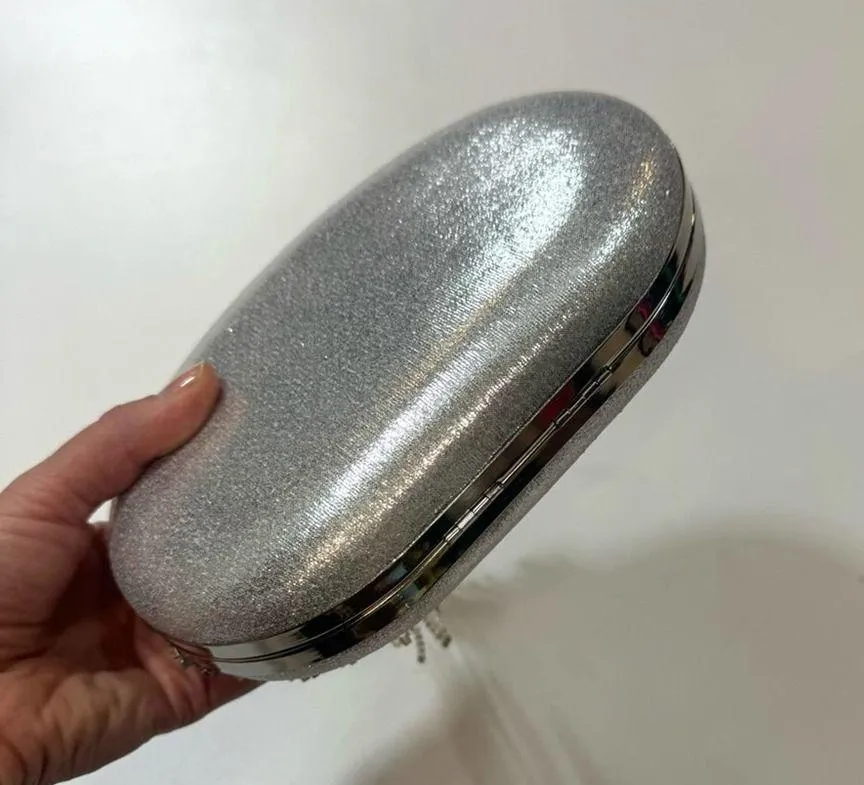 Olga Berg Bria Crystal Fringe Clutch - Image 10