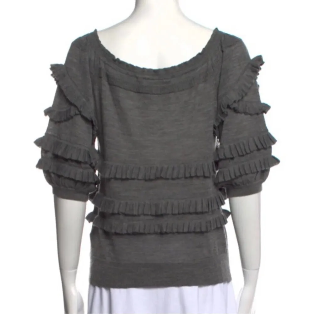 3.1 Phillip Lim Tiered Ruffle Wool Top - Image 3