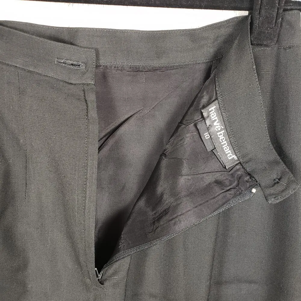 Harve Benard Vintage 80s Black Midi Pencil Skirt Women's Size 10 - Image 10