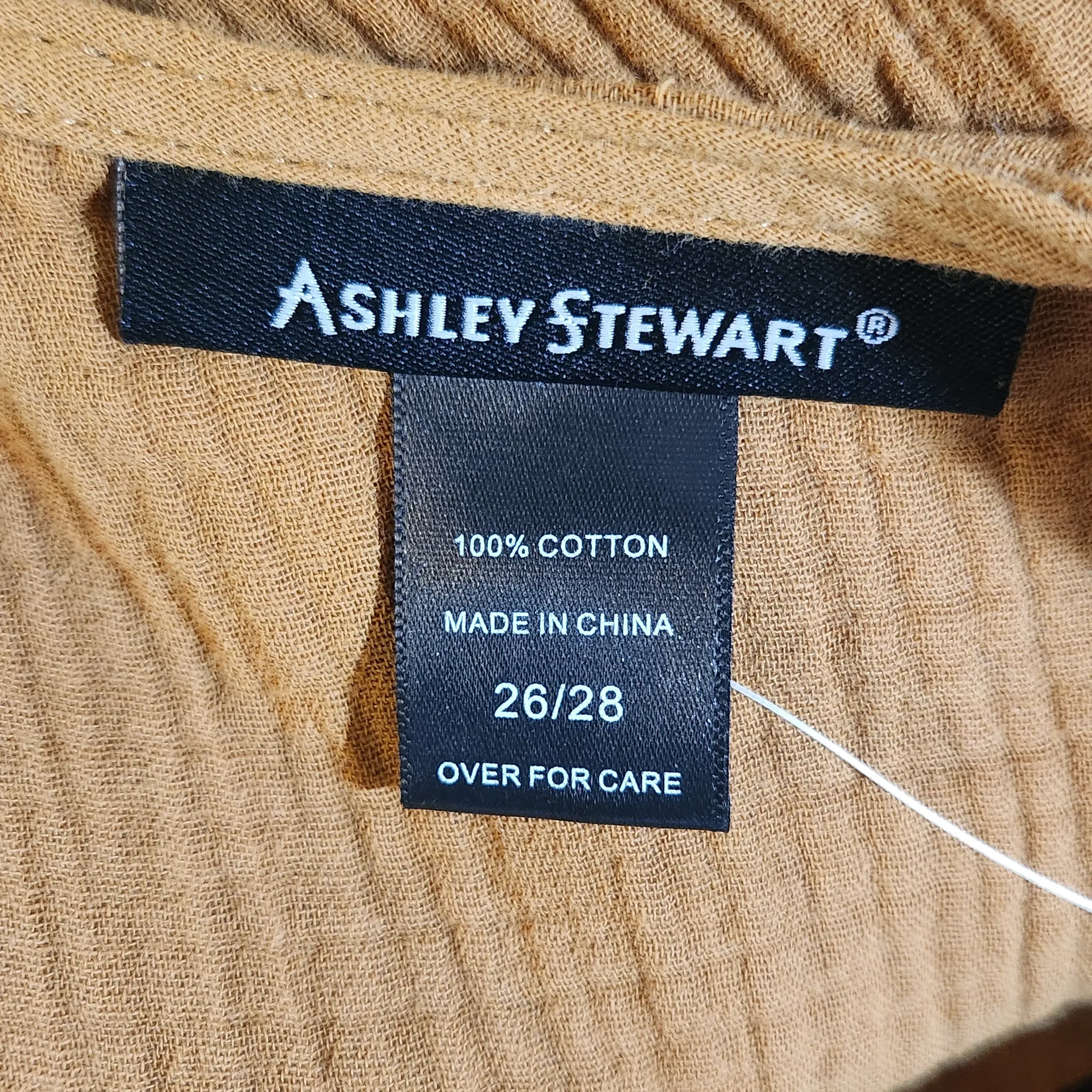 Ashley Stewart Gold Cotton Gauze Dress NWT Size 26/28 - Image 6