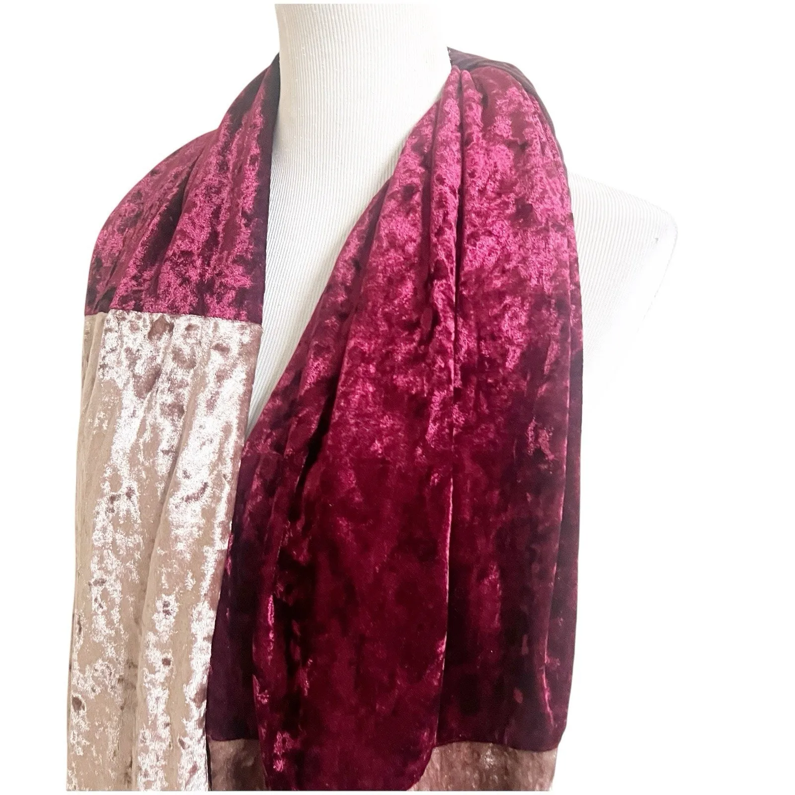 Apt. 9 Burgundy Pink Soft Cozy Crushed Velvet Lightweight Infinity Scarf Holiday - Image 5
