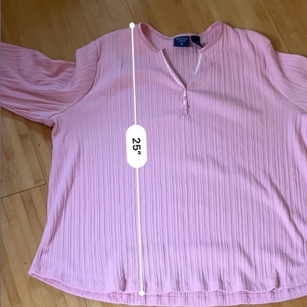 Stunning Pink 3/4 Sleeves Pullover Top - Image 5