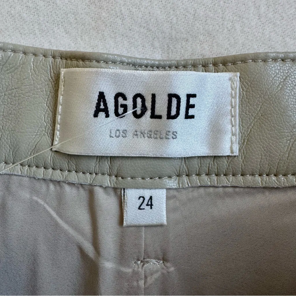 AGOLDE Leather Minka Cargo in Toast - Image 8