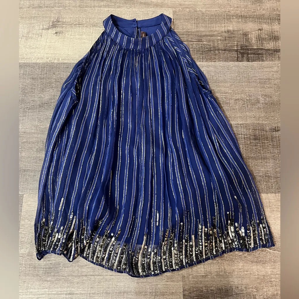 RANNA GILL ANTHROPOLOGIE sequin embellished halter top - Image 2