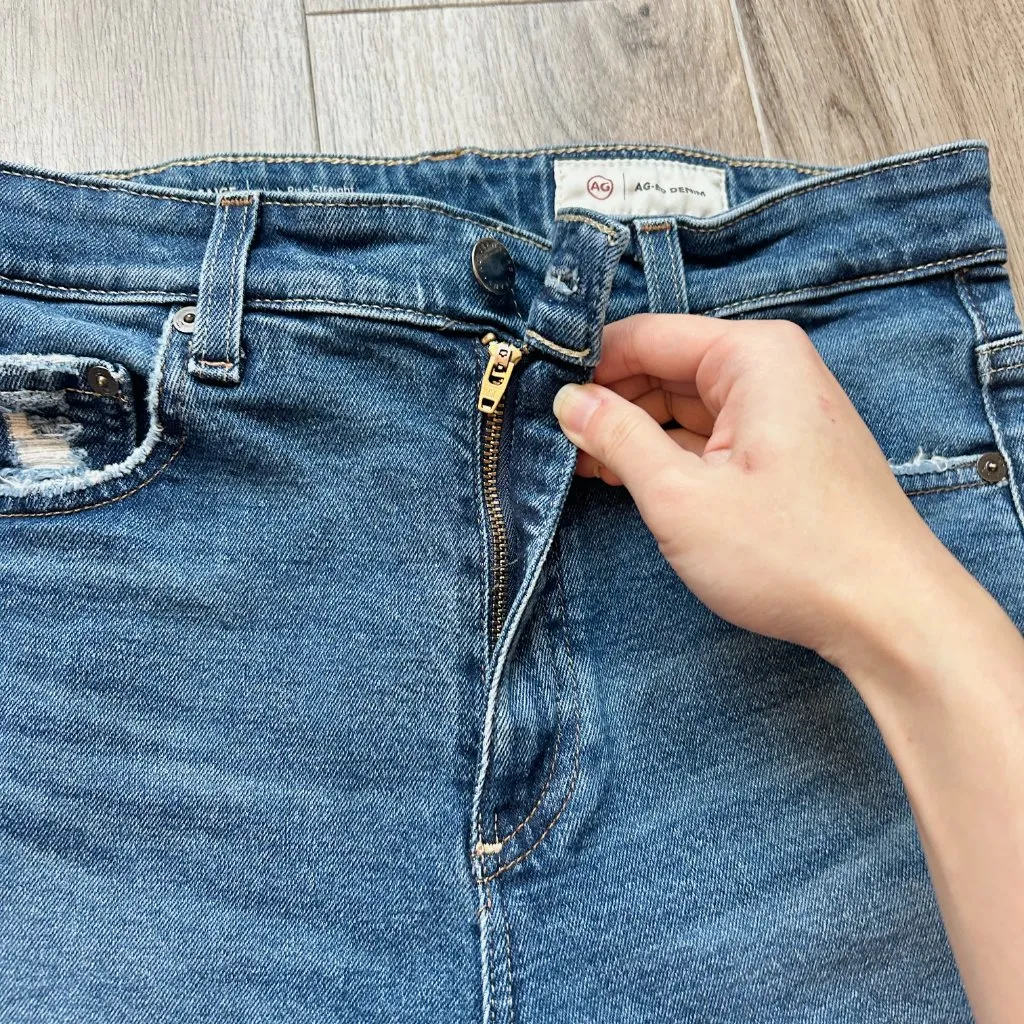 AG Adriano Goldschmied Saige High Rise Straight Leg Jeans in 9 Years Elmhurst 28 - Image 8