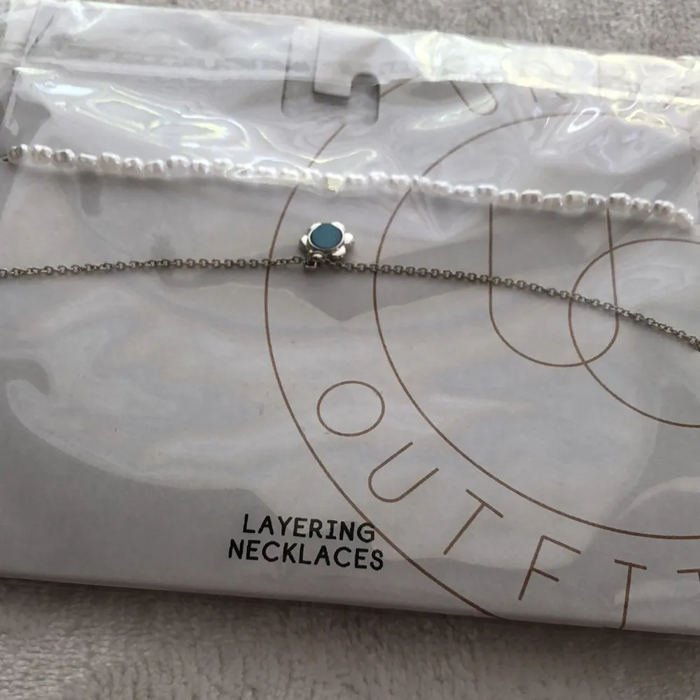 faux pearl flower layering necklace - Image 6