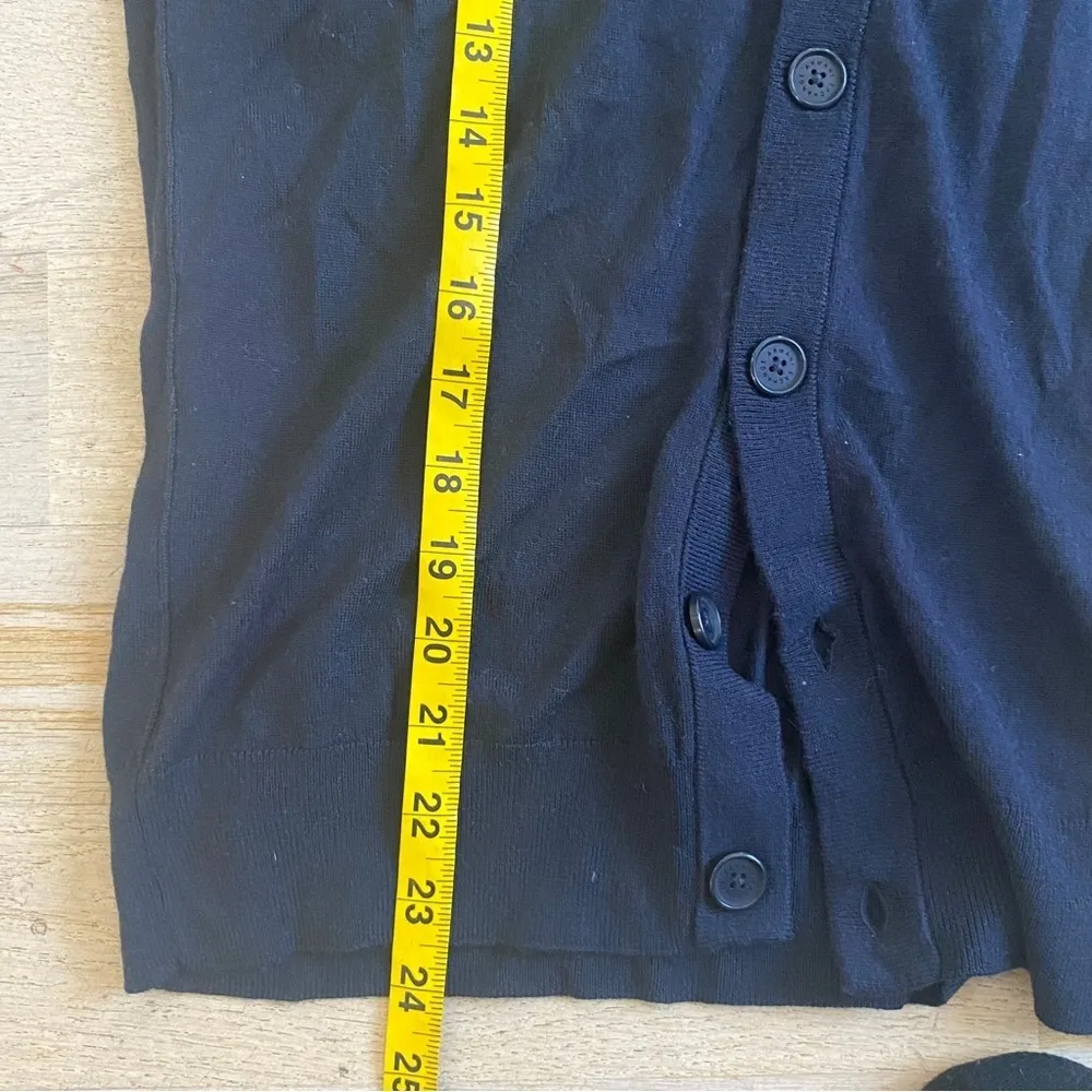 Armani Exchange wool blend button up cardigan in navy blue - Image 9