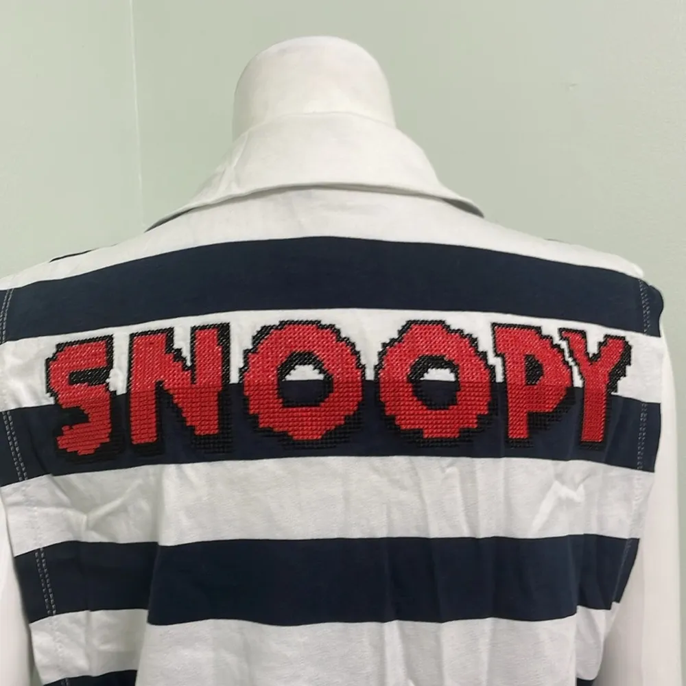 ZARA Snoopy Peanuts Striped Tank T-shirt Dress small - Image 8