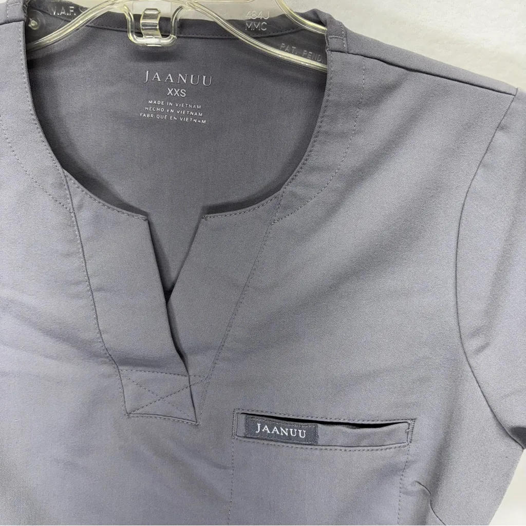 Jaanuu Women's Gray Scrub‎ Jogger Set - Image 3