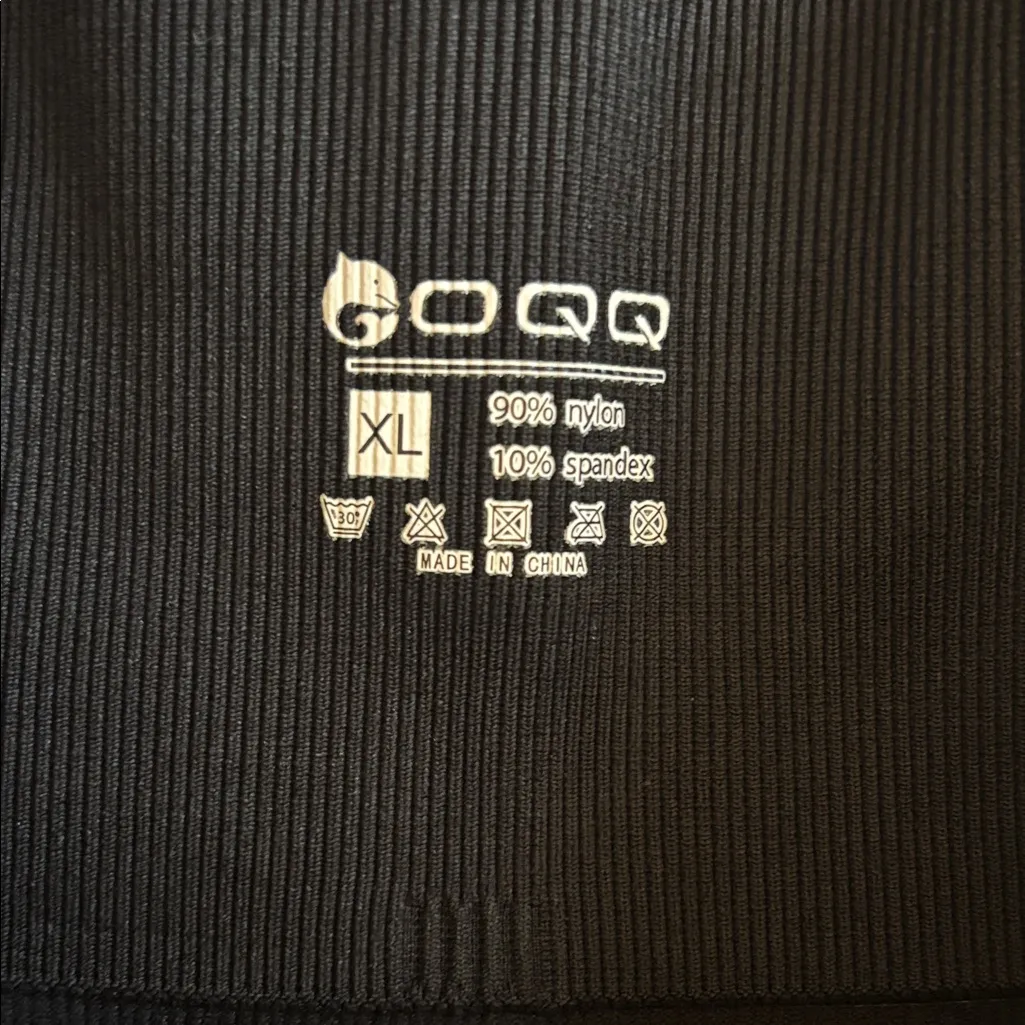 Yoga Ribbed Seamless High Waist Bell Bottom Flare Leggings Women Size XL NWOT Black - Image 2