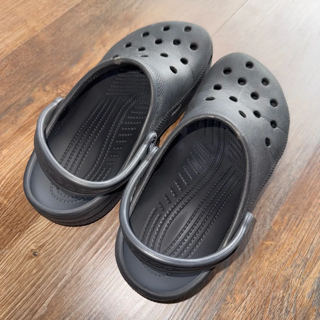 Crocs  Black Ventilated Clogs - Image 7