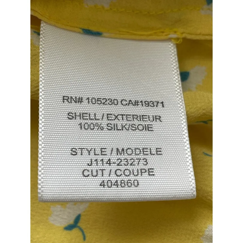 Joie Silk Yellow Floral Peplum Top - Image 7
