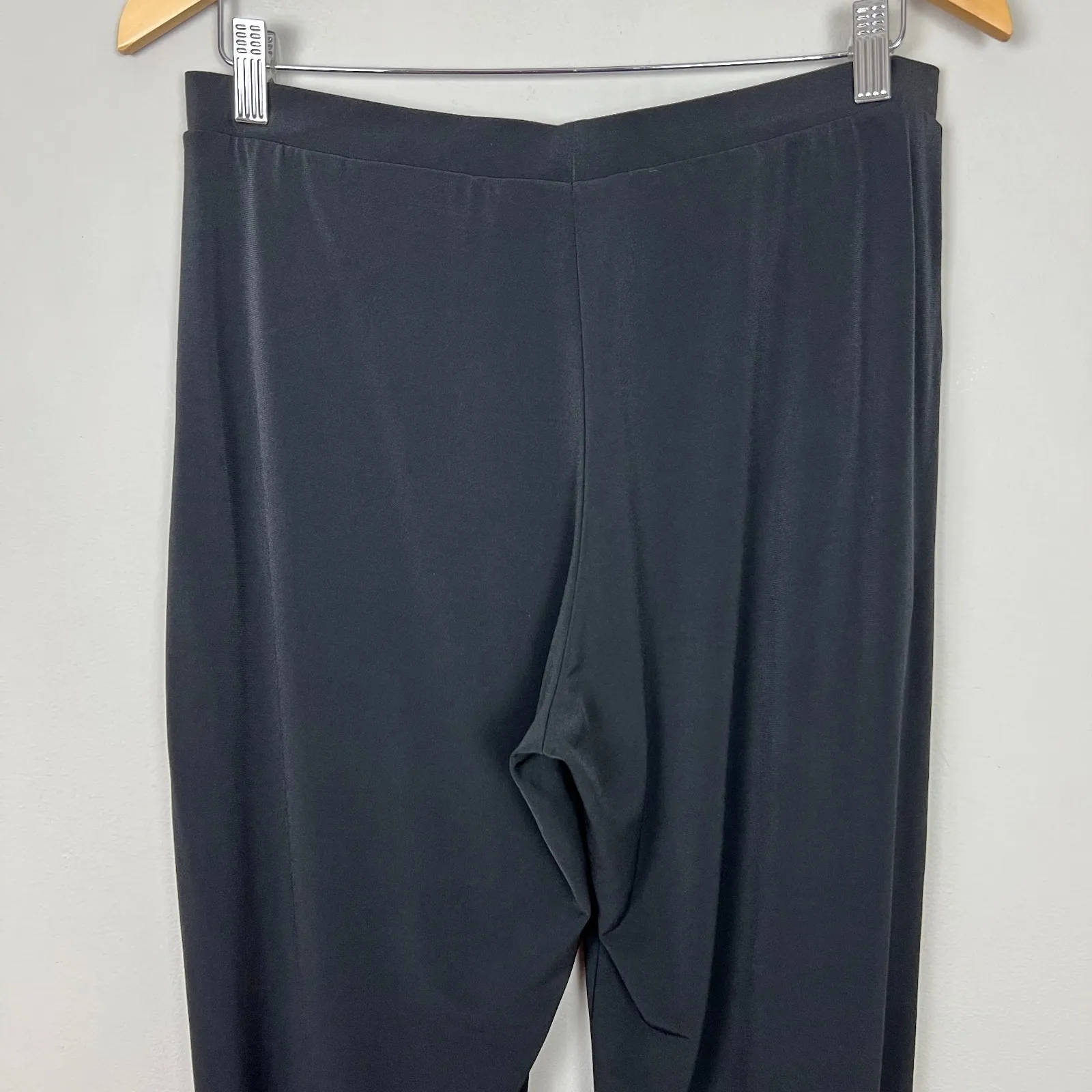 Clara Sun Woo Pants Womens Large Black Straight Leg Pull On Pocket Elastic Waist - Image 8