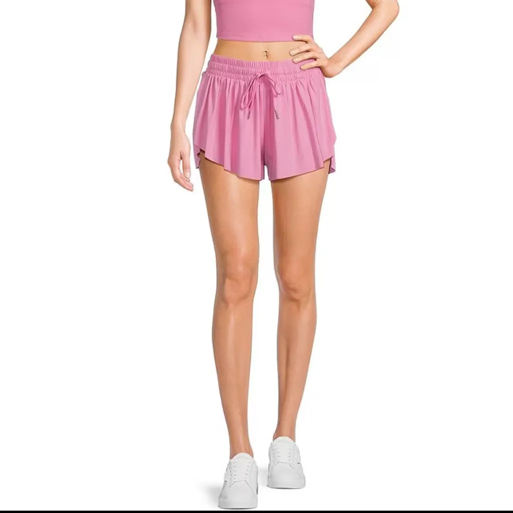 GB Active Mid-Rise Flippy Shorts Neon Yellow Free People Movement Inspo M - Image 3