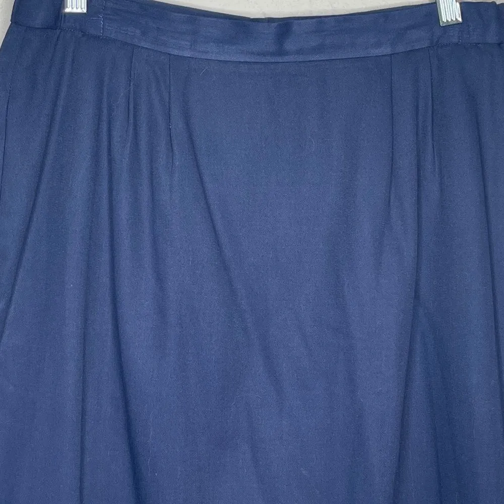 Vintage Domino Skirt Navy‎ Blue Size 12 - Image 4