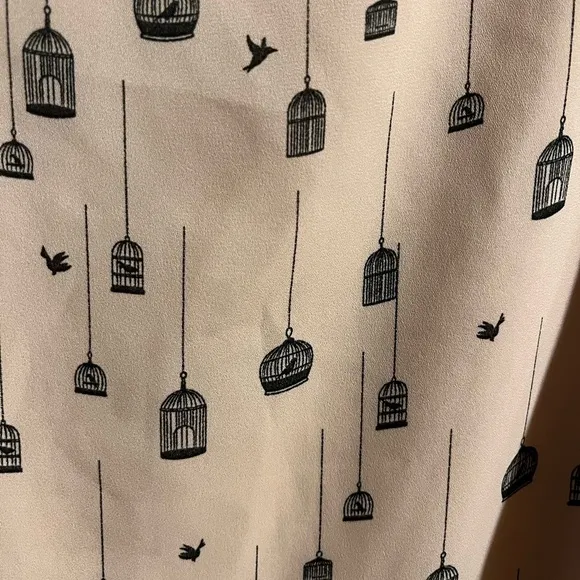 City Streets‎ Women’s Bird and Birdcage Pink Cocktail Dress Size 10 - Image 3