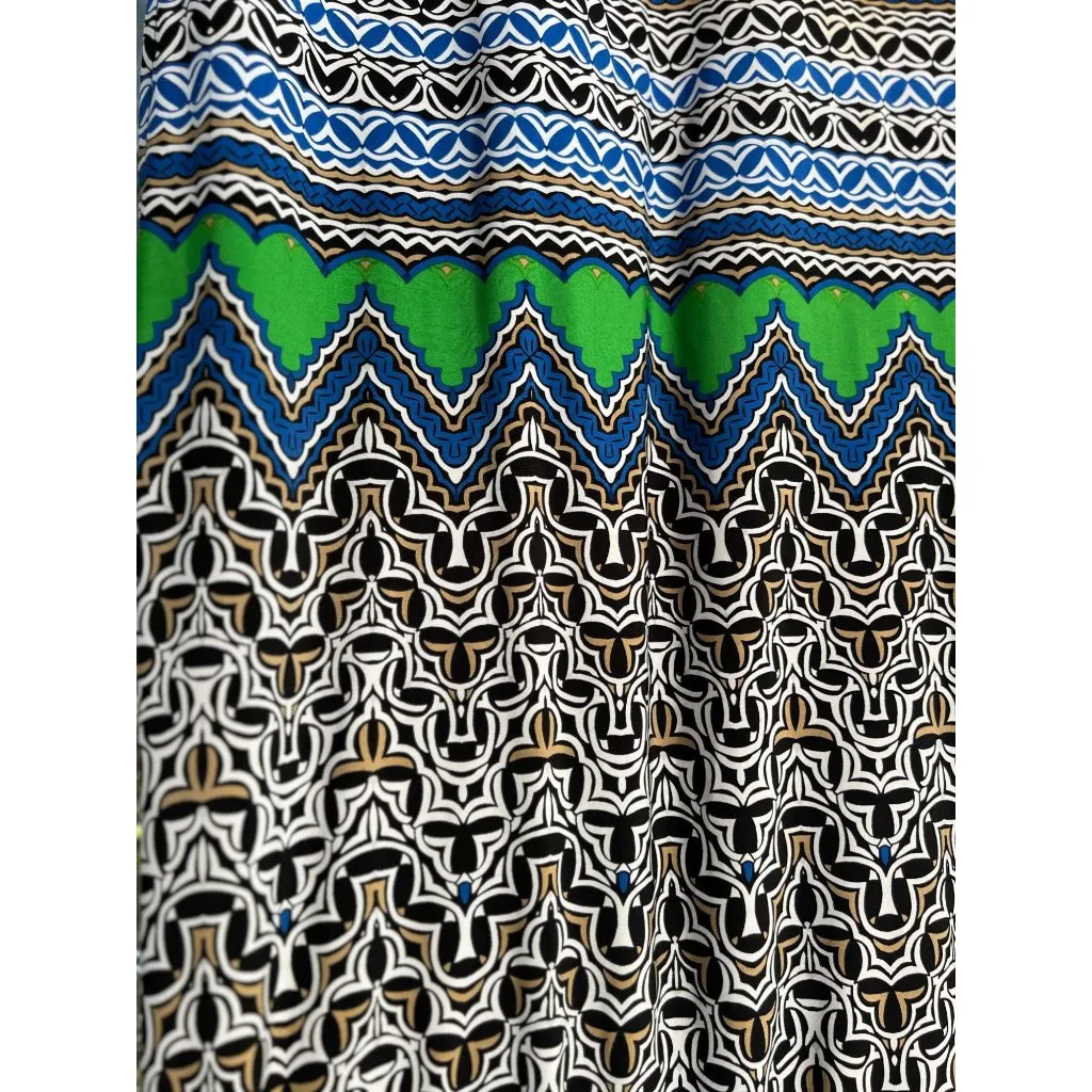 Laundry By Shelli Segal L Tunic Shift Dress Drop Waist Stretch Lined Black Blue - Image 8