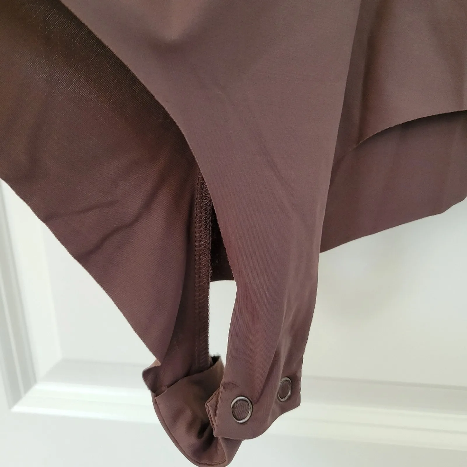 L'AGENCE Lira Rib‎ Henley Bodysuit Size XL Chocolate Brown New with Tag $365 - Image 6