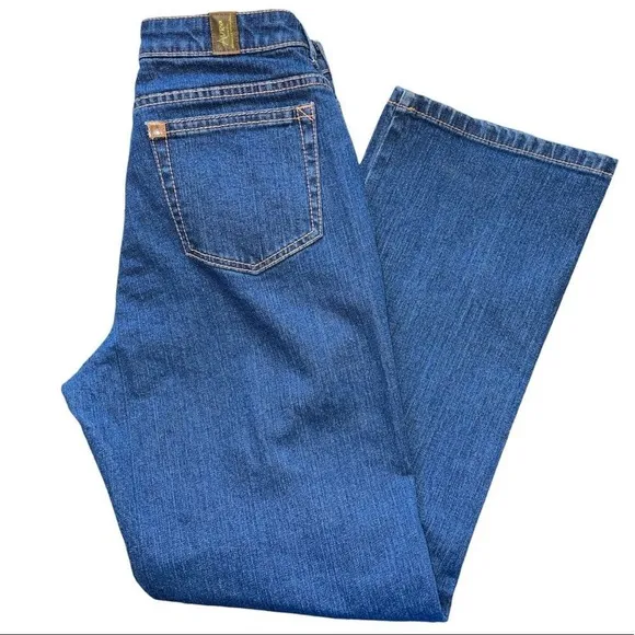 Wrangler Aura Bootcut Plain Pocket Blue Jeans size 8 - Image 2