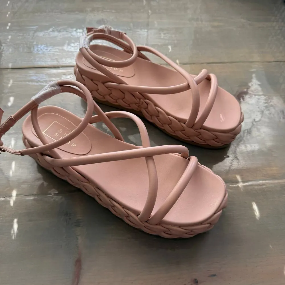 Shu Shop Blush Lilith Platform Sandals Sz 8 NIB Pink - Image 4