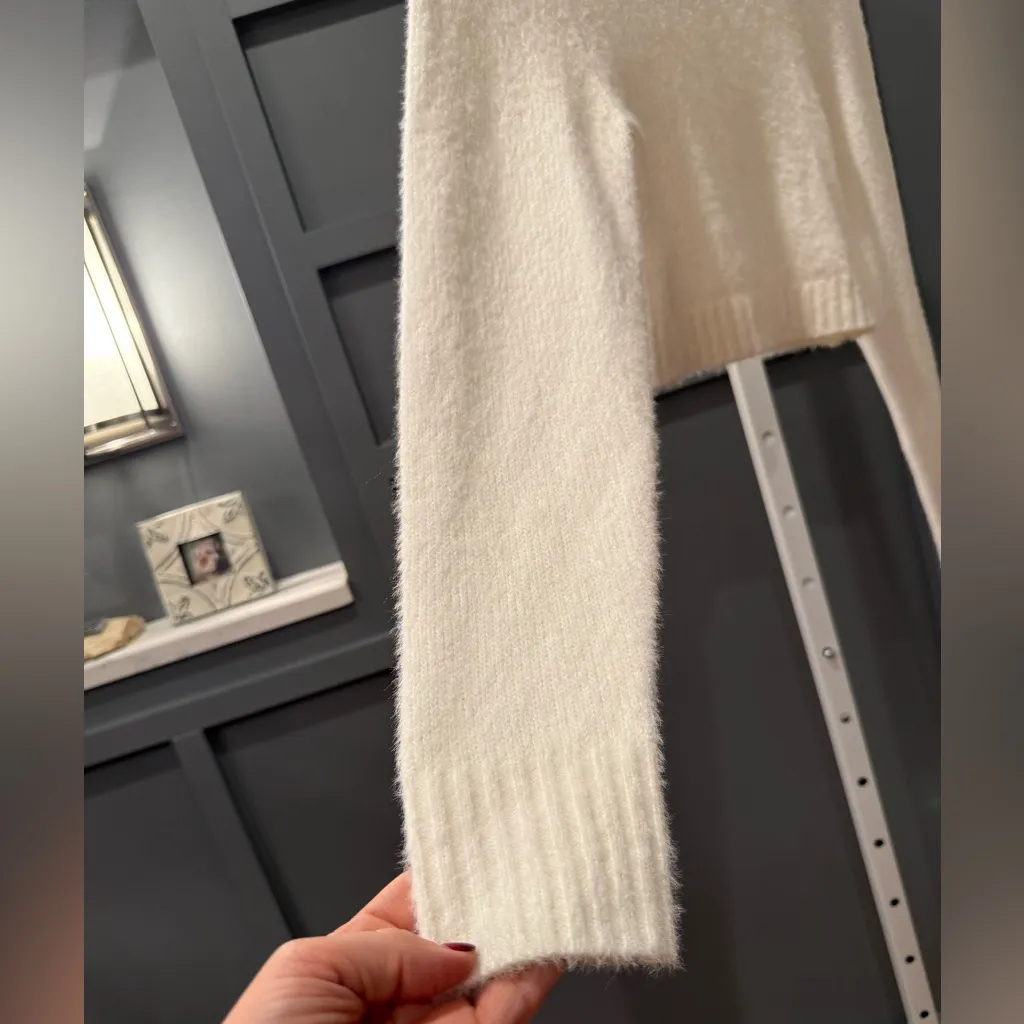 URBAN OUTFITTERS UO Cleo Mock Neck Sweater. Size Small. Color is Pearl. - Image 6