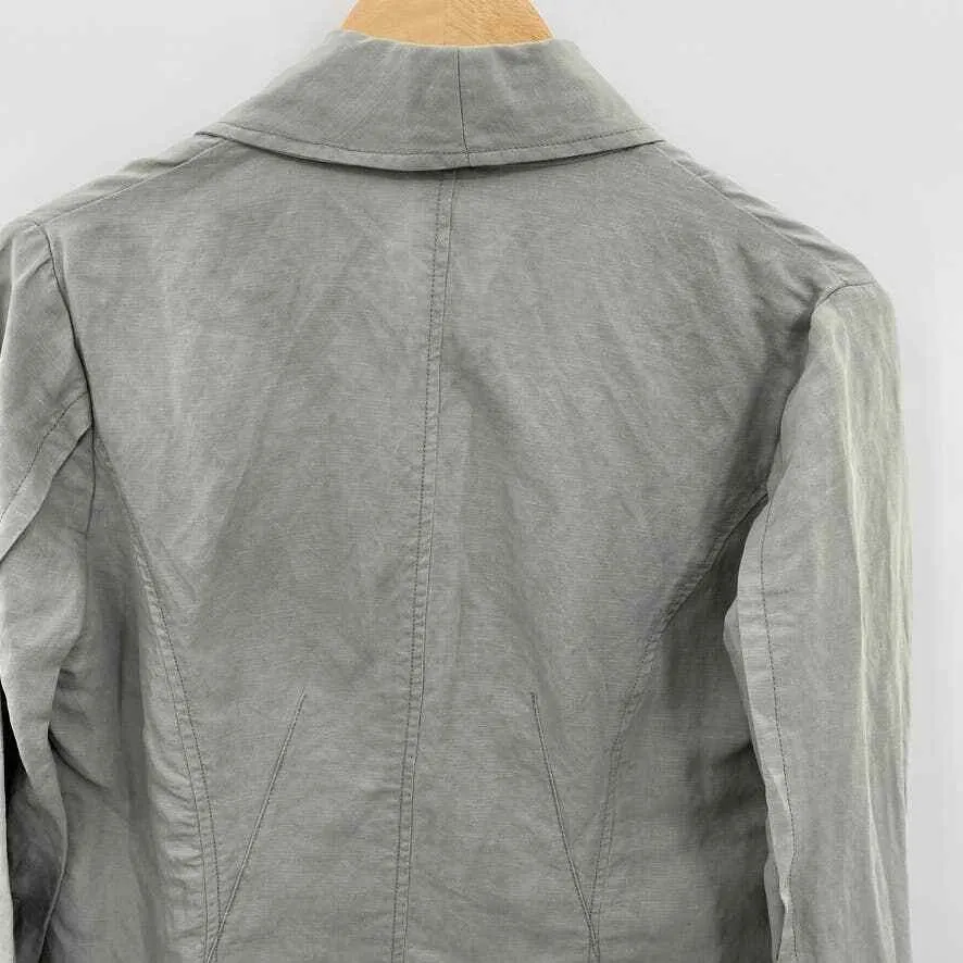 Stella Carakasi Asymmetrical Boho Lagenlook Jacket Womens‎ XS Green Hemp Pockets - Image 7