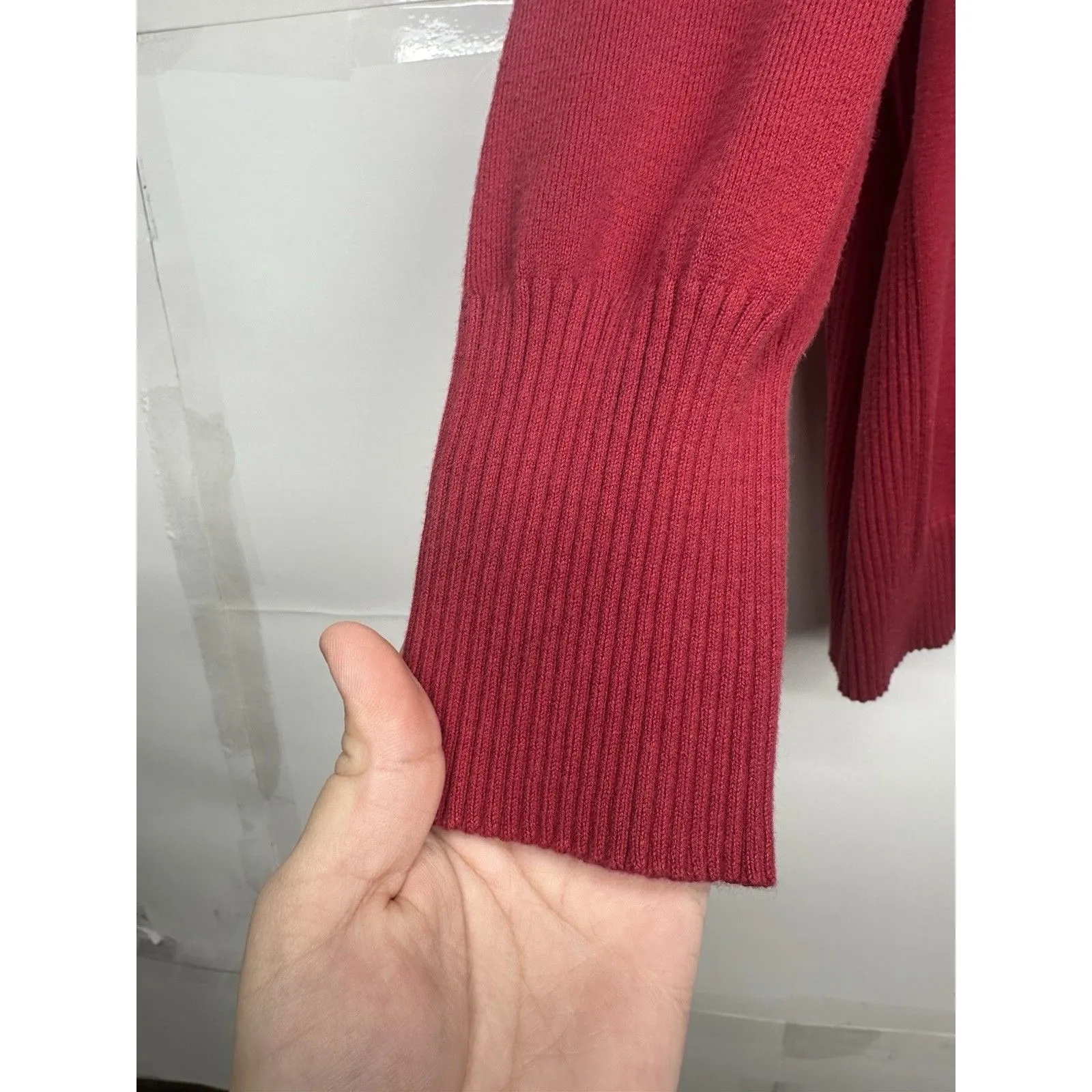 Lane Bryant Women’s V-Neck Sweater Red Long Sleeve Plus Size 22/24 - Image 4