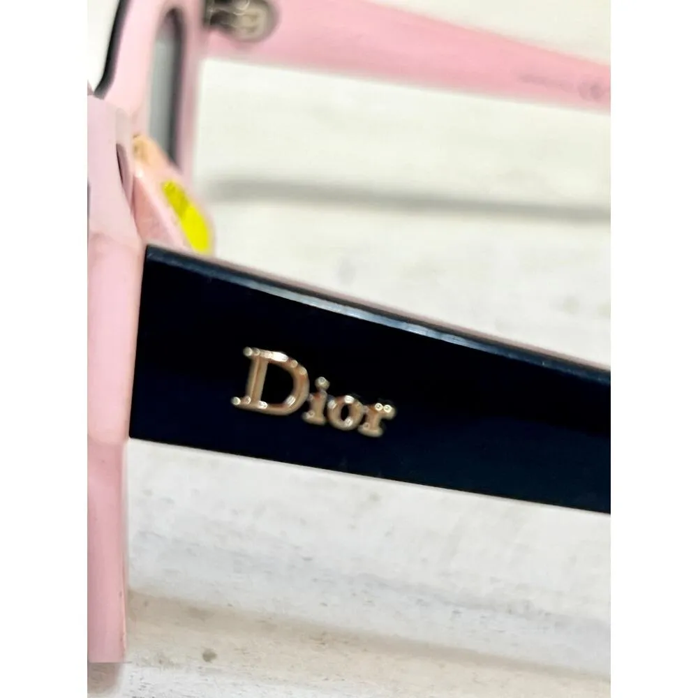 Dior Decale1 BR0 (HD) Navy Blue/Pink Frame Shaded Gray Lens Cat-Eye Sunglasses - Image 6